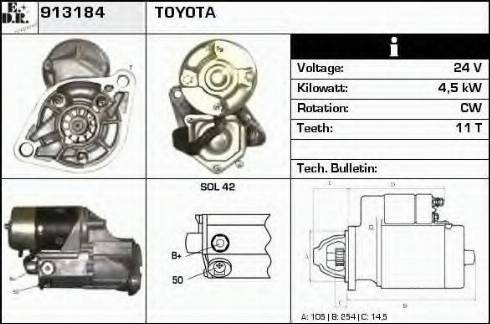 EDR 913184 - Стартер autospares.lv