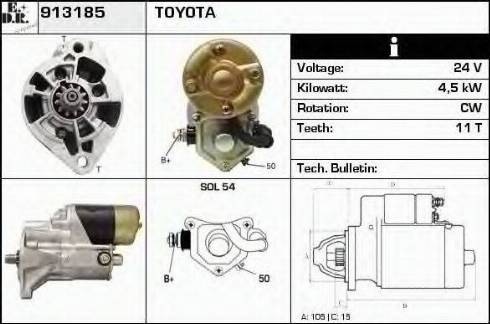 EDR 913185 - Стартер autospares.lv