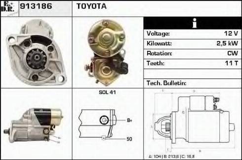 EDR 913186 - Стартер autospares.lv