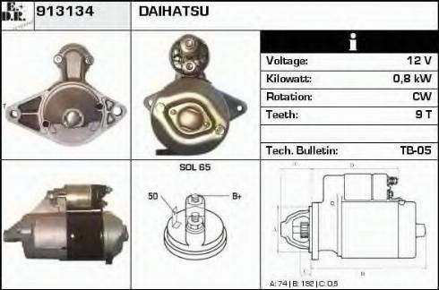 EDR 913134 - Стартер autospares.lv