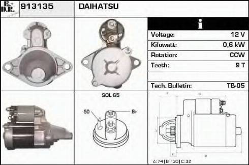 EDR 913135 - Стартер autospares.lv