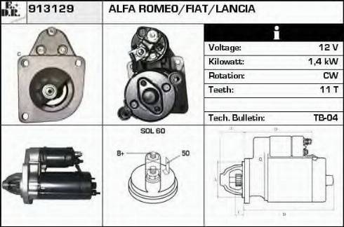 EDR 913129 - Стартер autospares.lv