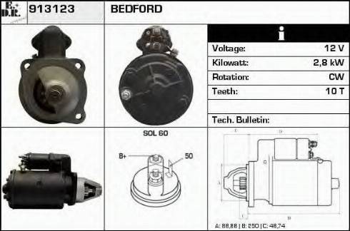 EDR 913123 - Стартер autospares.lv