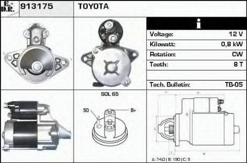 EDR 913175 - Стартер autospares.lv