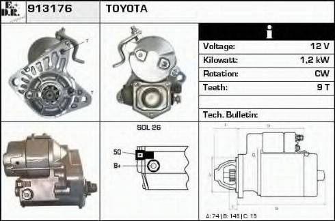 EDR 913176 - Стартер autospares.lv