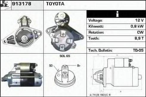 EDR 913178 - Стартер autospares.lv