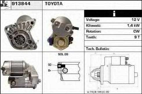 EDR 913844 - Стартер autospares.lv