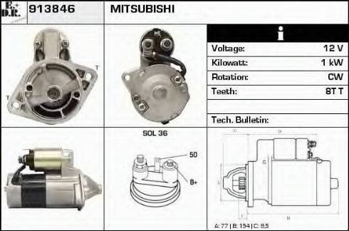 EDR 913846 - Стартер autospares.lv