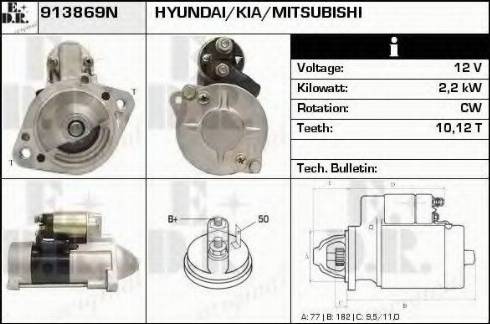 EDR 913869N - Стартер autospares.lv