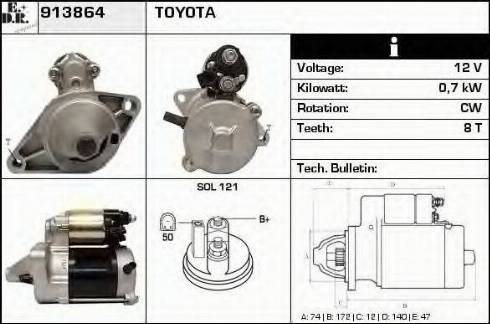 EDR 913864 - Стартер autospares.lv