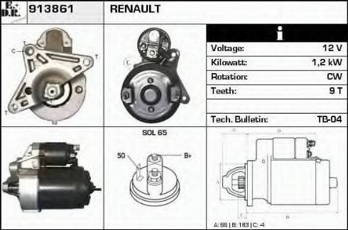 EDR 913861 - Стартер autospares.lv