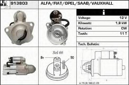 EDR 913803 - Стартер autospares.lv