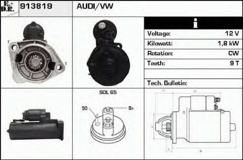 EDR 913819 - Стартер autospares.lv