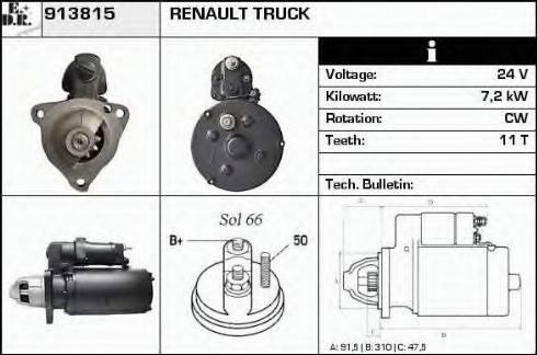 EDR 913815 - Стартер autospares.lv