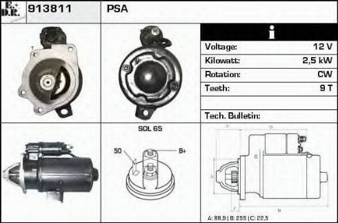 EDR 913811 - Стартер autospares.lv