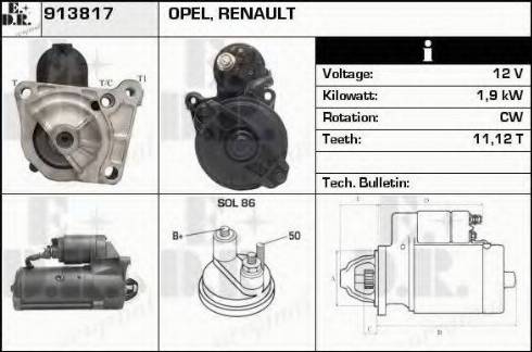 EDR 913817 - Стартер autospares.lv