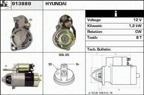 EDR 913889 - Стартер autospares.lv