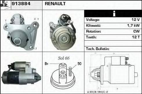 EDR 913884 - Стартер autospares.lv