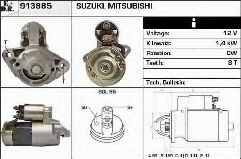 EDR 913885 - Стартер autospares.lv