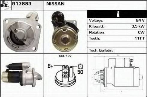 EDR 913883 - Стартер autospares.lv