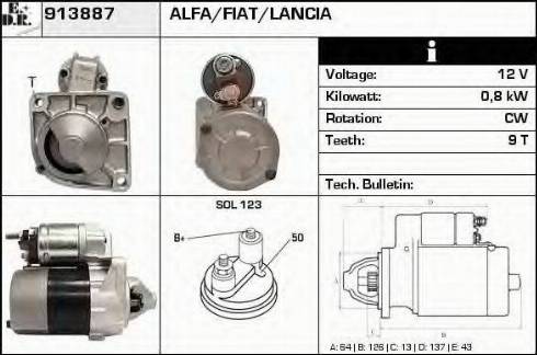 EDR 913887 - Стартер autospares.lv