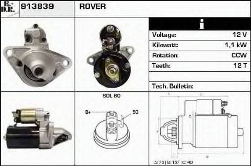 EDR 913839 - Стартер autospares.lv