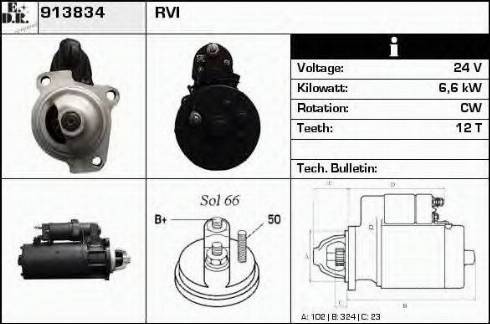 EDR 913834 - Стартер autospares.lv