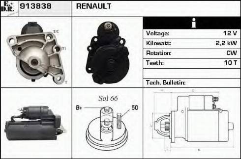 EDR 913838 - Стартер autospares.lv