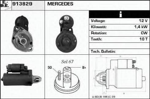 EDR 913829 - Стартер autospares.lv