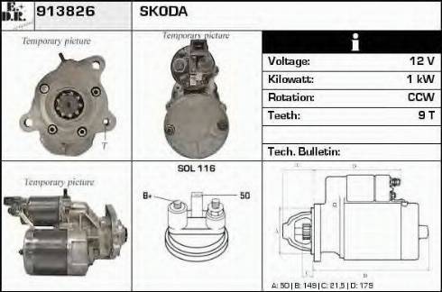 EDR 913826 - Стартер autospares.lv