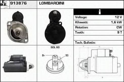 EDR 913876 - Стартер autospares.lv