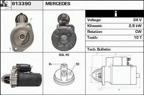 EDR 913390 - Стартер autospares.lv