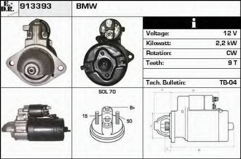 EDR 913393 - Стартер autospares.lv