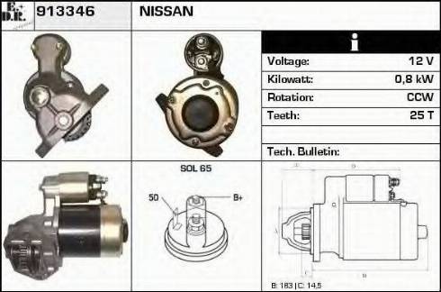 EDR 913346 - Стартер autospares.lv