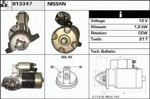 EDR 913347 - Стартер autospares.lv