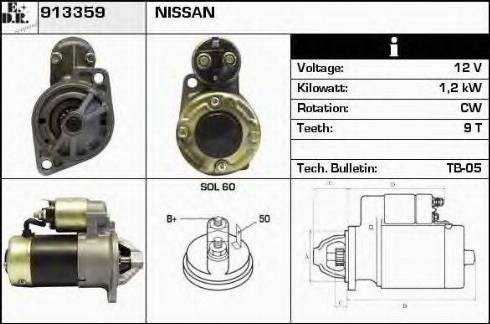 EDR 913359 - Стартер autospares.lv