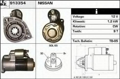 EDR 913354 - Стартер autospares.lv