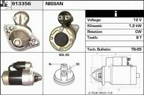 EDR 913356 - Стартер autospares.lv