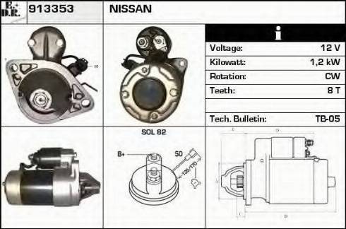 EDR 913353 - Стартер autospares.lv