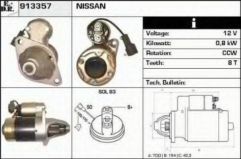 EDR 913357 - Стартер autospares.lv