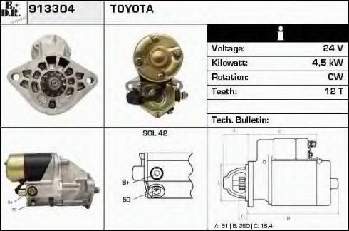 EDR 913304 - Стартер autospares.lv