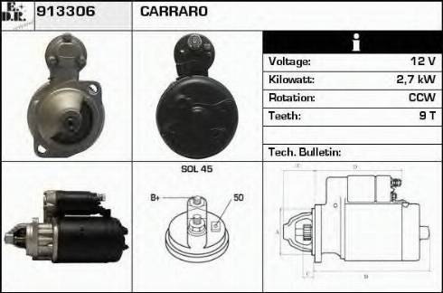 EDR 913306 - Стартер autospares.lv