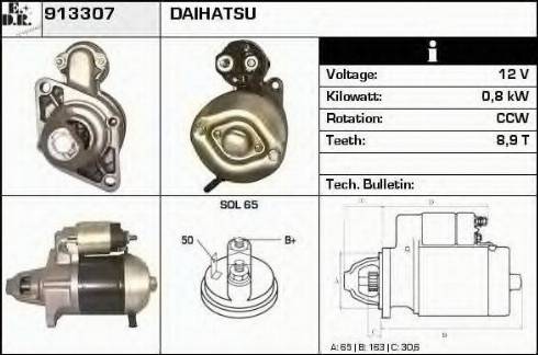 EDR 913307 - Стартер autospares.lv