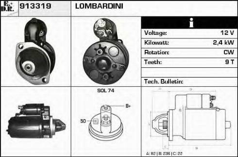 EDR 913319 - Стартер autospares.lv