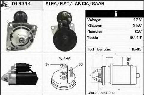 EDR 913314 - Стартер autospares.lv