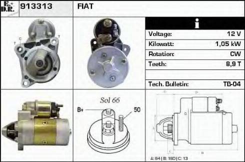 EDR 913313 - Стартер autospares.lv