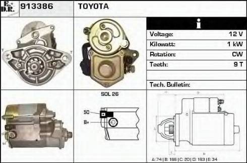 EDR 913386 - Стартер autospares.lv