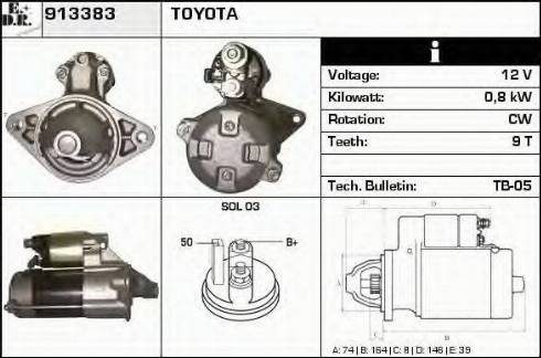 EDR 913383 - Стартер autospares.lv