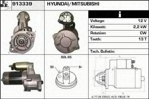 EDR 913339 - Стартер autospares.lv