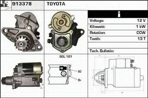 EDR 913378 - Стартер autospares.lv